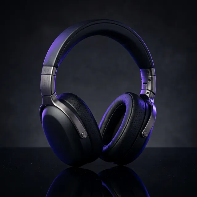 Headphones artistic shot